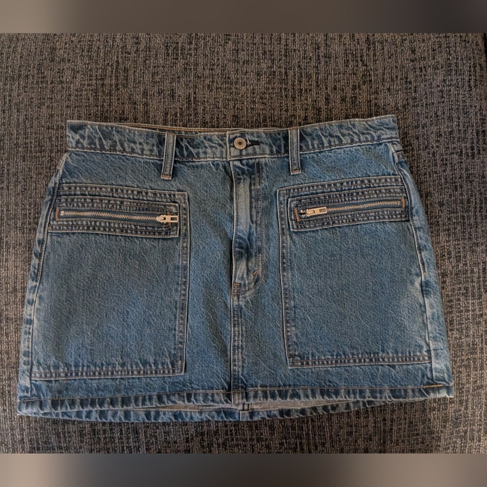 Abercrombie & Fitch Blue Denim Mini Skirt Size 12